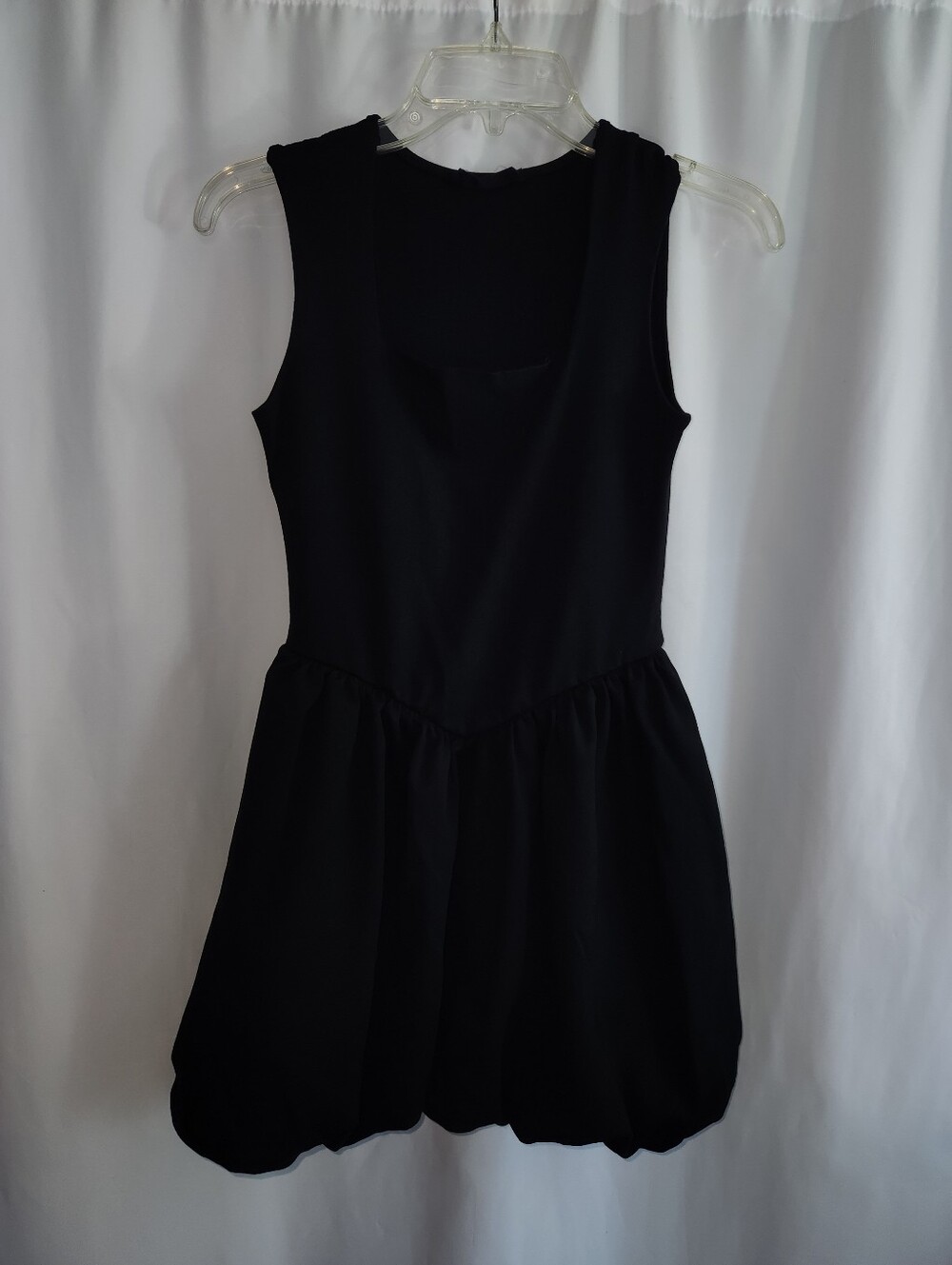 Classic Black Sleeveless Bubble Hem Dress #whimsical #draws attention #Y2K #chic